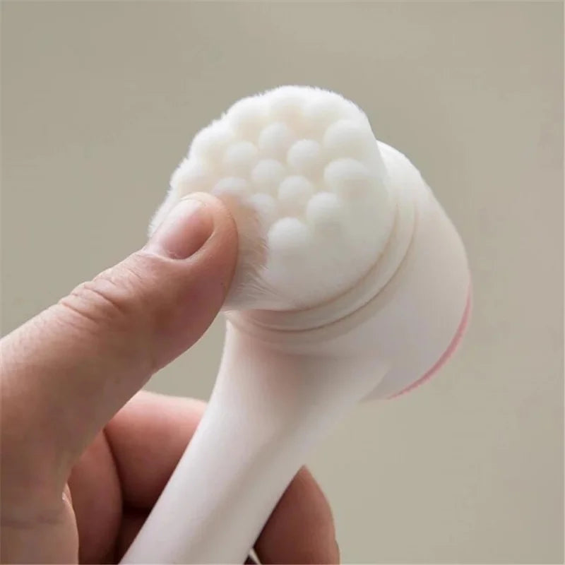 Brosse Visage Silicone Double Face 3D - Nettoyage Profond + Massage Exfoliant Doux