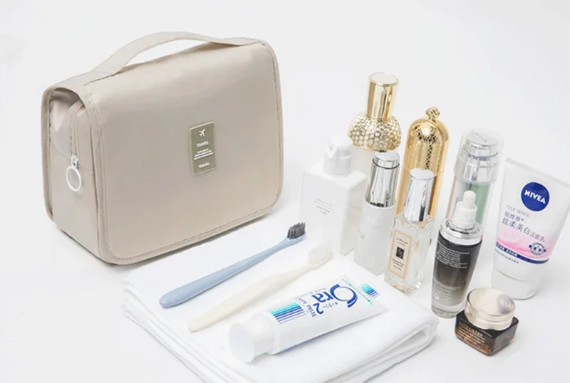 Sac de maquillage de voyage de haute qualité, organisateur de produits de toilette étanche pour femmes, nécessaire de salle de bain, pochette de lavage, sac de rangement de maquillage à crochet