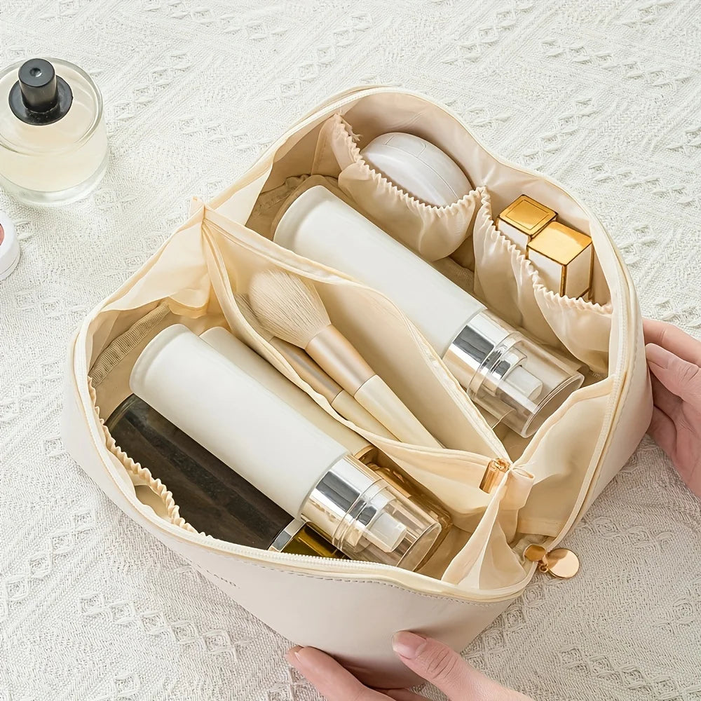 Trousse de Maquillage de Voyage Luxe - Grande Trousse Organisateur avec Compartiments