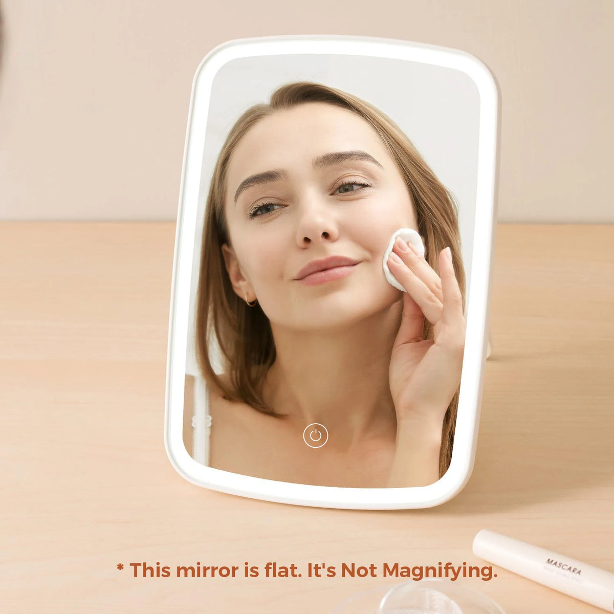Miroir de Maquillage LED Tactile - 3 Lumières + Support Pliable Vanity Voyage