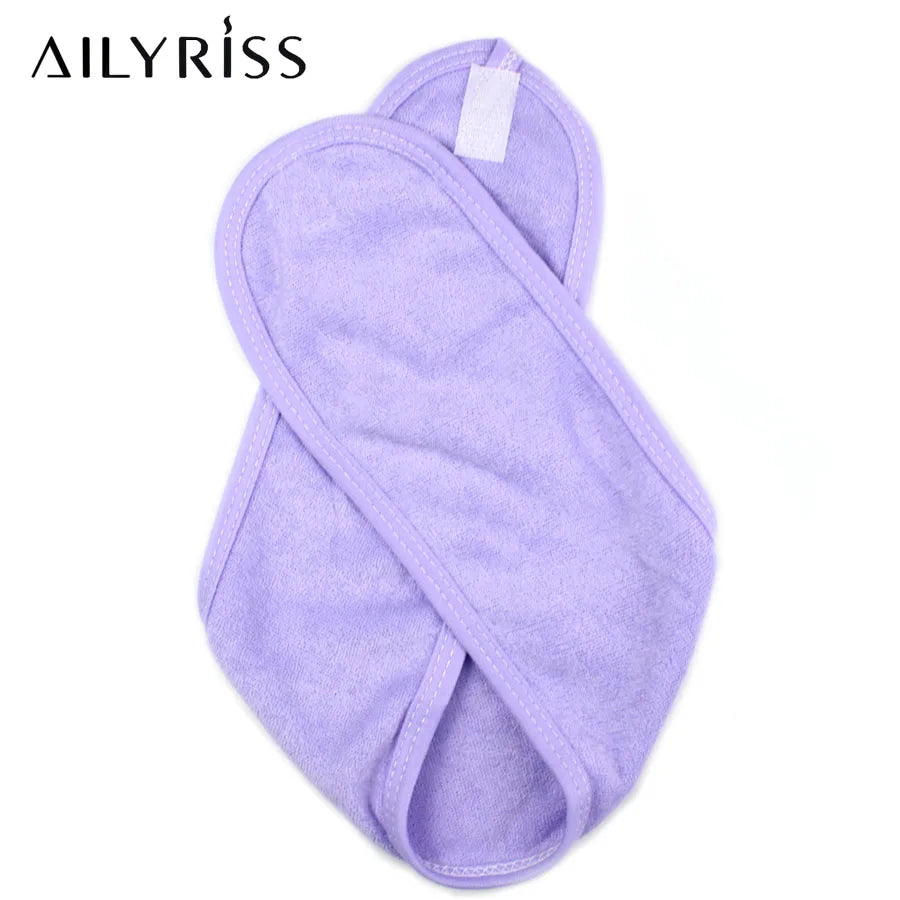 Bandeau Maquillage Réglable en Éponge - Bandeau Spa Douche Yoga Doux et Absorbant