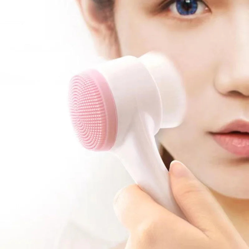 Brosse Visage Silicone Double Face 3D - Nettoyage Profond + Massage Exfoliant Doux