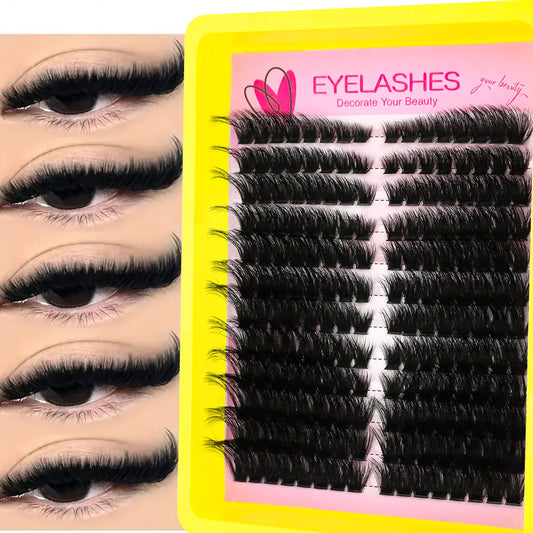 Kit Cils Individuels Volume Russe - 192 Grappes Faux Vison Courbure D 9-16mm