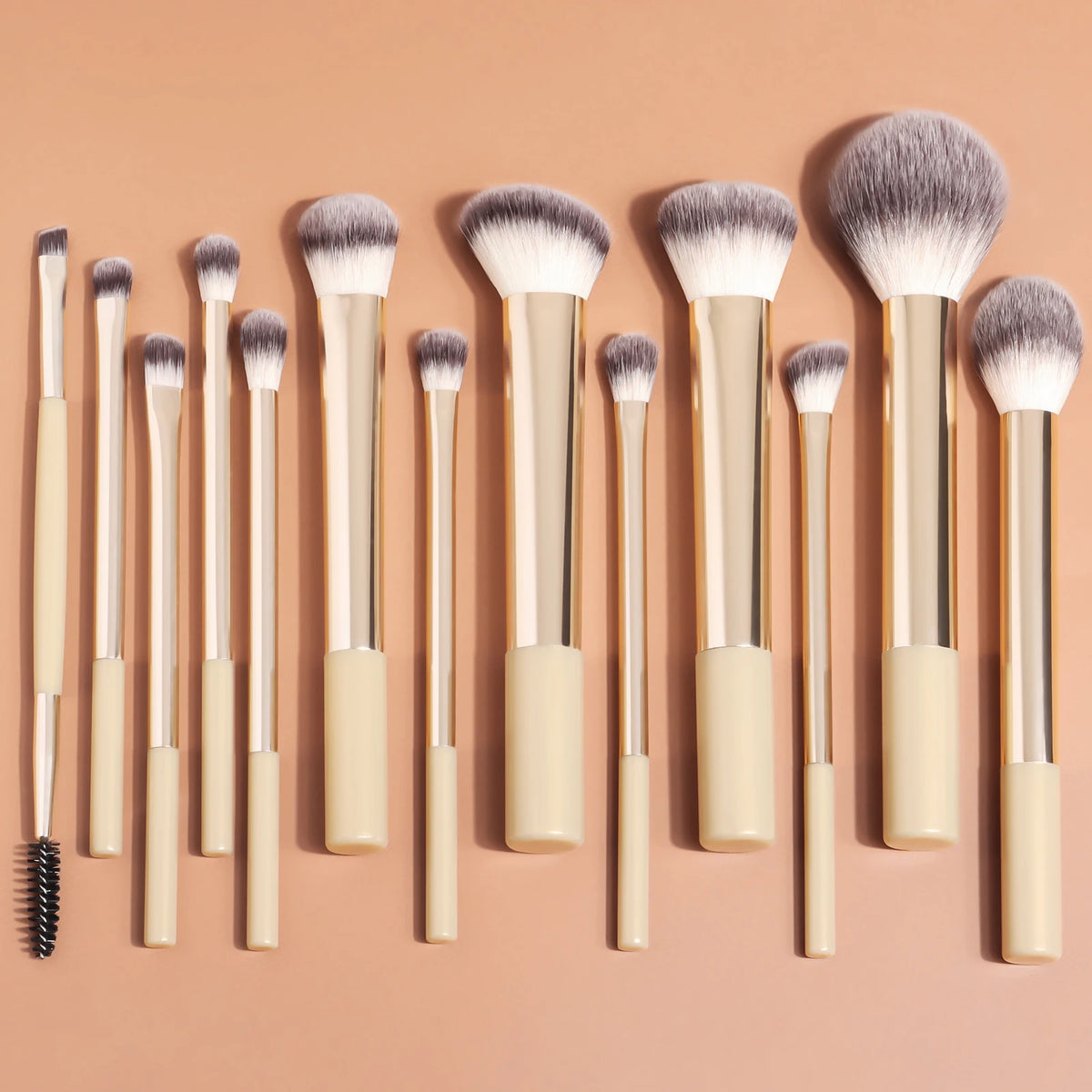 Set de 13 Pinceaux Maquillage Complet - Visage + Yeux + Kabuki + Étui Cadeau