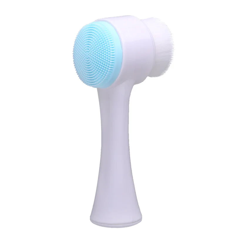 Brosse Visage Silicone Double Face 3D - Nettoyage Profond + Massage Exfoliant Doux