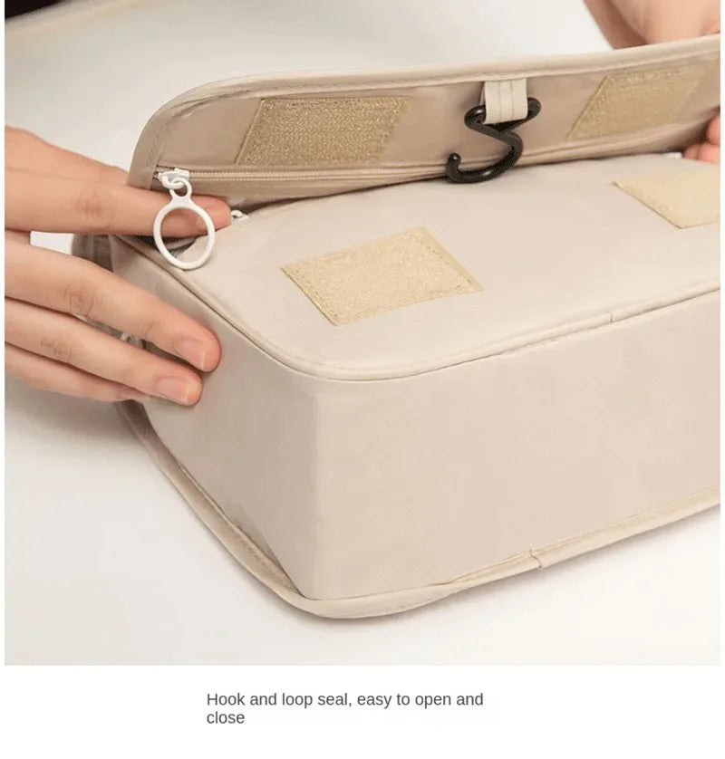 Sac de maquillage de voyage de haute qualité, organisateur de produits de toilette étanche pour femmes, nécessaire de salle de bain, pochette de lavage, sac de rangement de maquillage à crochet