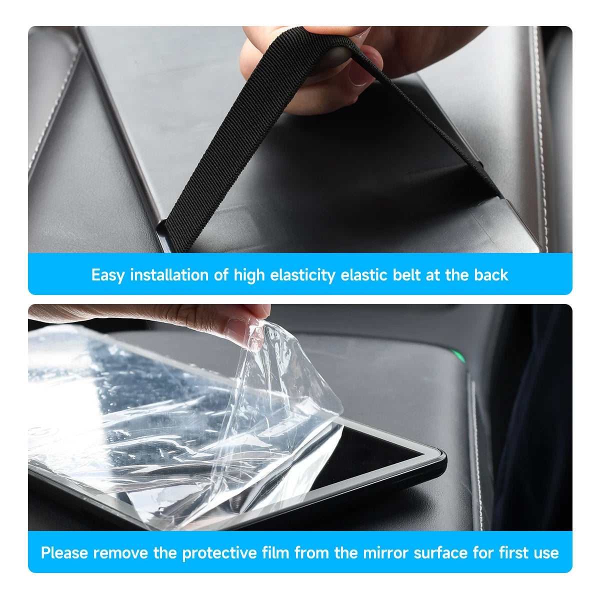 Miroir Maquillage LED Voiture - Pare-Soleil Rechargeable USB + 3 Lumières Tactile