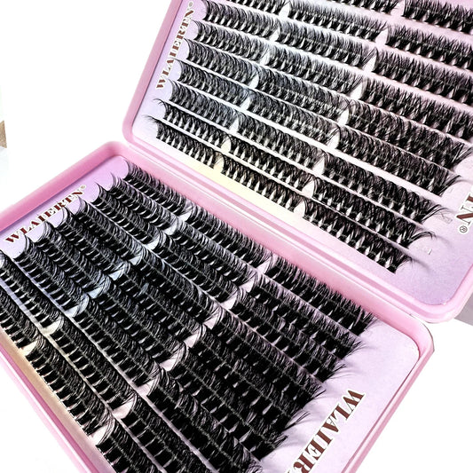 Kit Extensions de Cils Volume Russe 3D - 540 Bouquets Mix 9-16mm Réutilisables 3 tailles